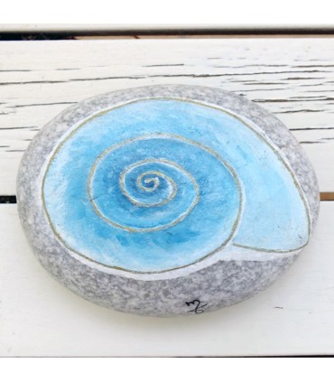 Βαμμένο Πετραδάκι "Μπλε κοχύλι"