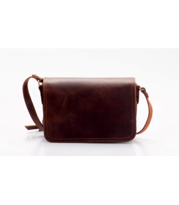 J.K.Leather Χιαστί δερμάτινη γυναίκεια τσάντα