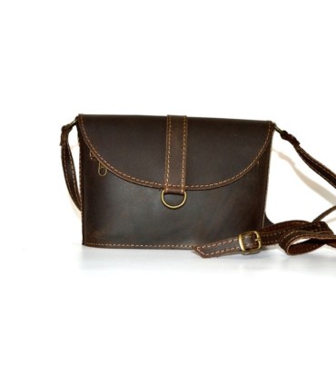 J.K.Leather Χιαστί δερμάτινη γυναίκεια τσάντα