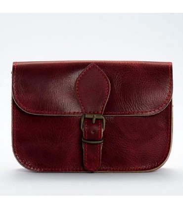 J.K.Leather Χιαστί δερμάτινη γυναίκεια τσάντα