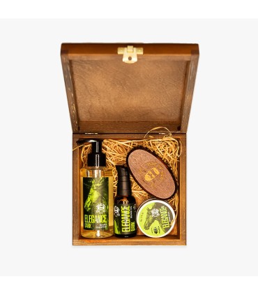 Isle of Men μεγάλο σετ περιποίησης γενειάδας,Elegance Dark