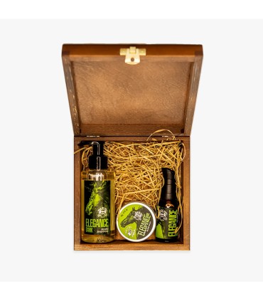 Isle of Men μικρό σετ περιποίησης γενειάδας,Elegance Dark