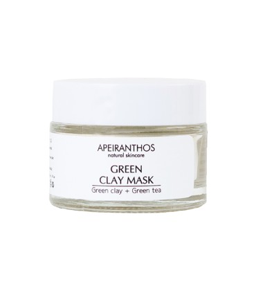 Apeiranthos Μάσκα με πράσινο άργιλο - Πράσινος άργιλος + πράσινο τσάι, 50g
