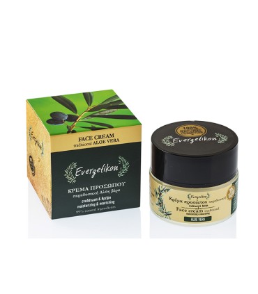 Evergetikon Κρέμα προσώπου παραδοσιακή με Αλόη βέρα, 50ml